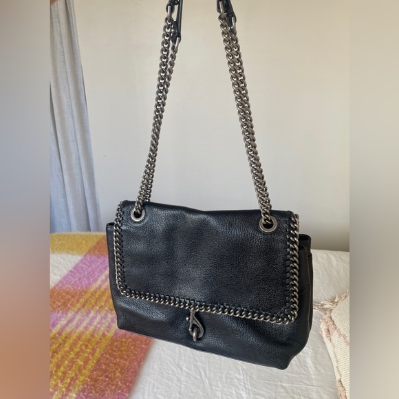 Rebecca Minkoff Edie Leather Flag Shoulder Bag - Picture 1 of 6